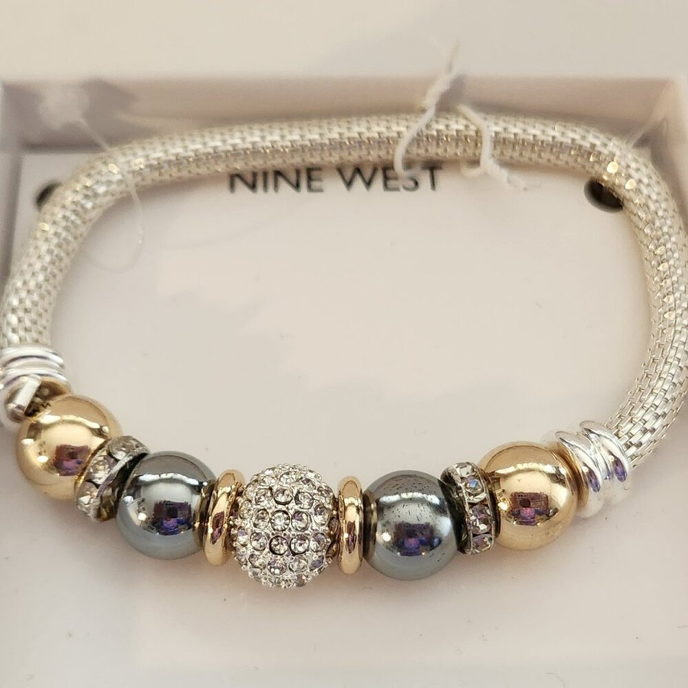 Elegant Nine West bracelet silver tone gold tone NIB
